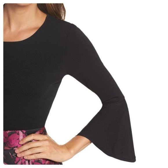 Eliza J Bell Sleeve Knit Sweater Size L - Picture 3 of 8